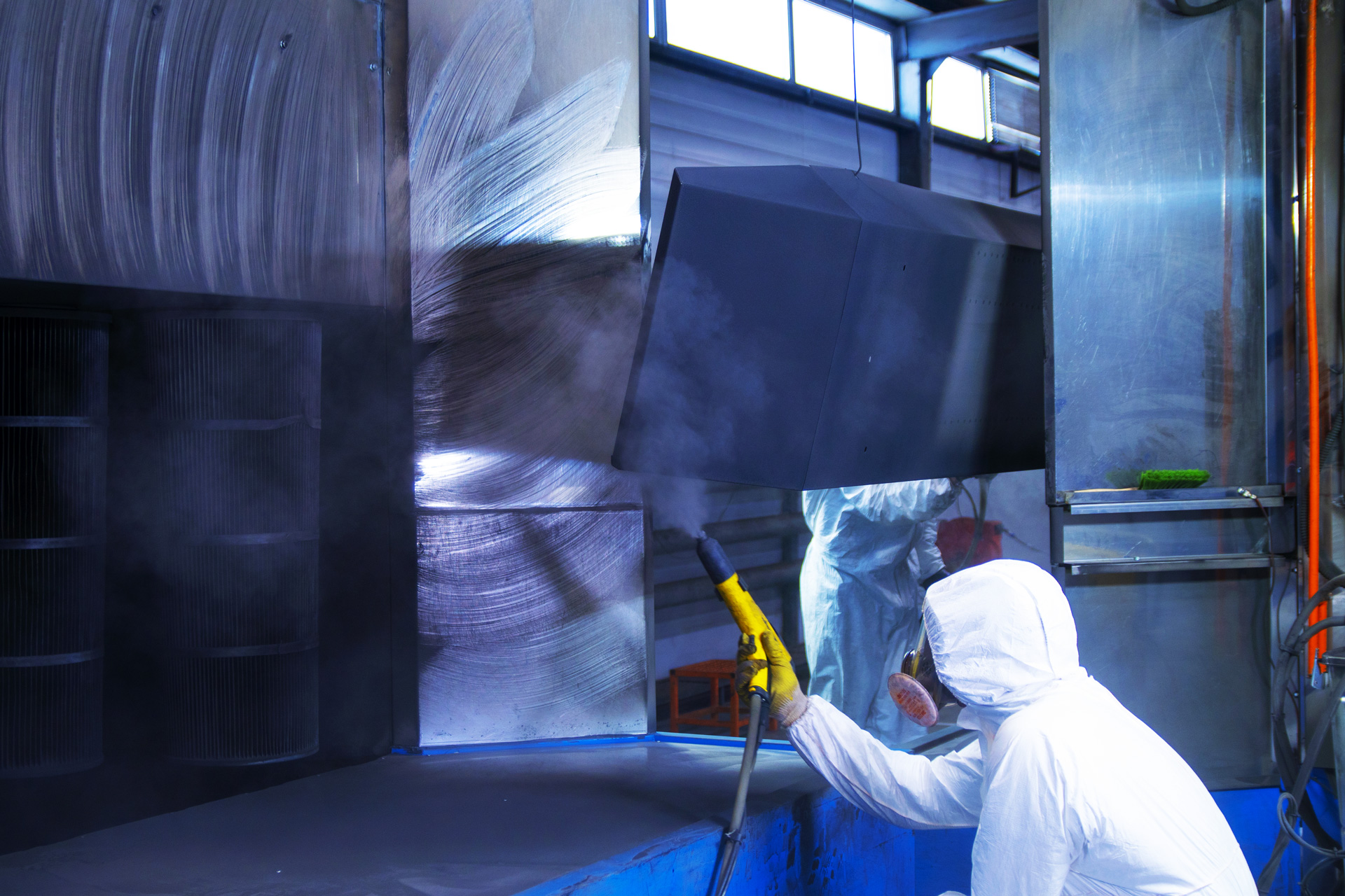The process of the parts painting