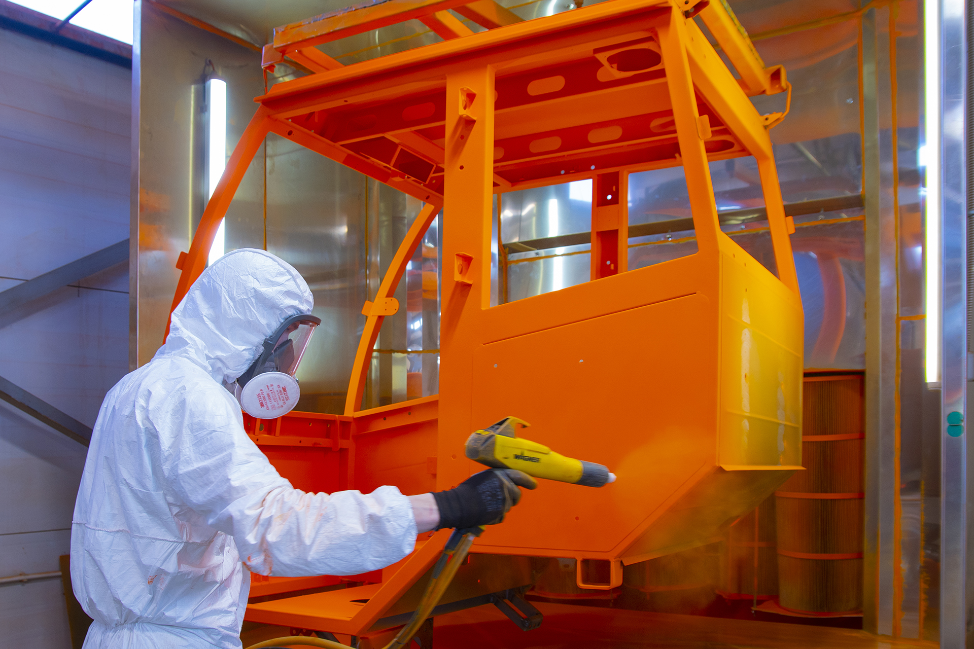 The process of the parts painting