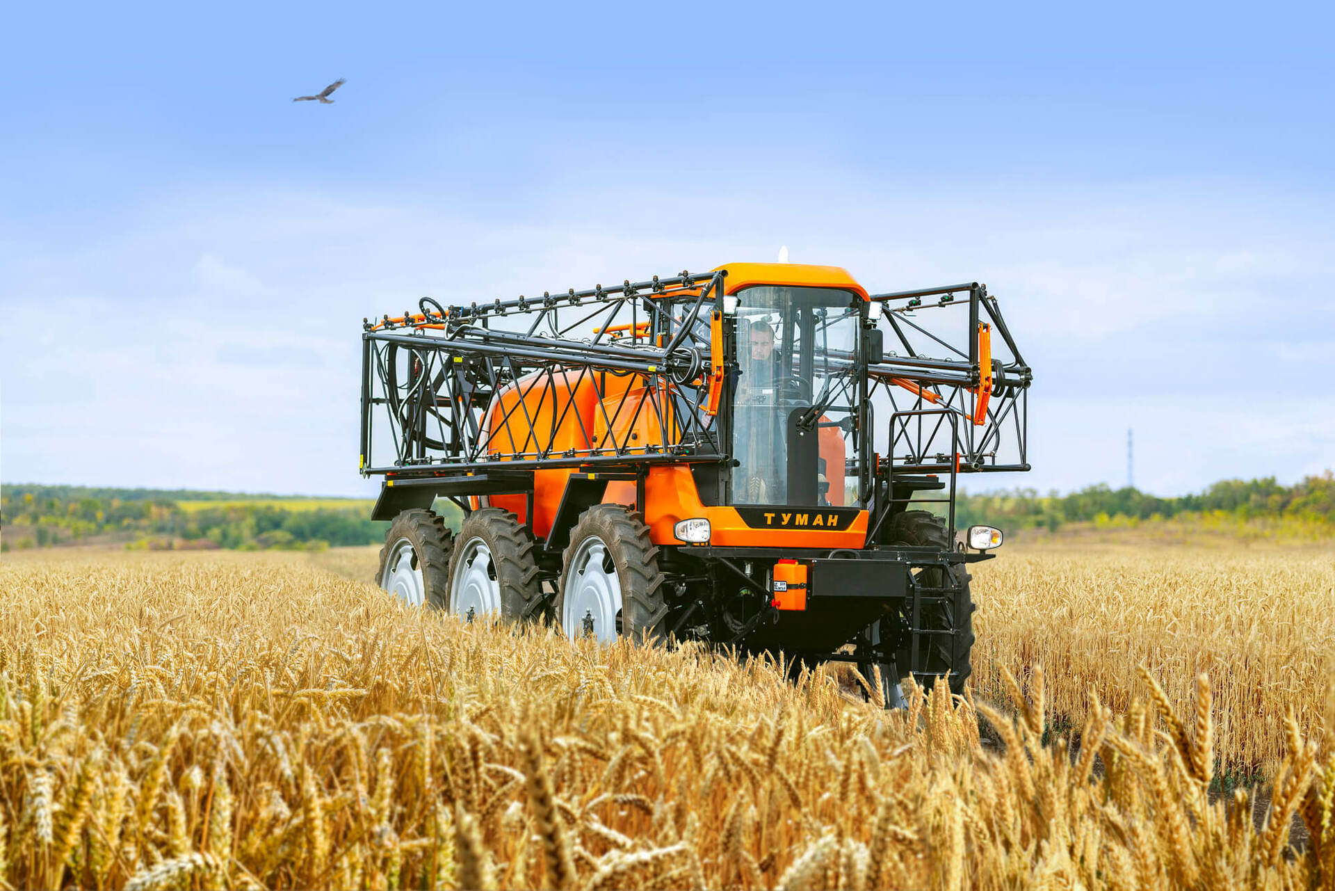 Agricultural Machinery of the “Tuman” line. High speed and lightweight tires ensure crop loss-free handling